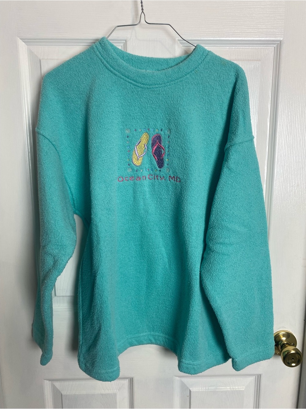 Ocean City MD Teal Fleece Sweatshirt